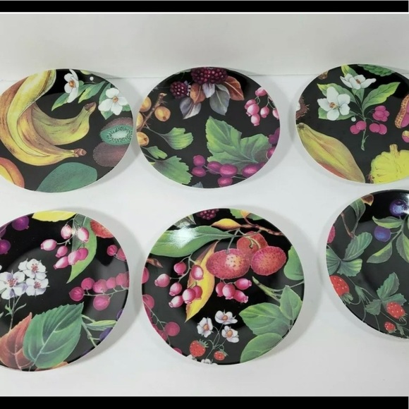 Philippe Deshoulieres Porcelain De Limoges Appetizer Plates Fruit 6 In - Picture 3 of 12